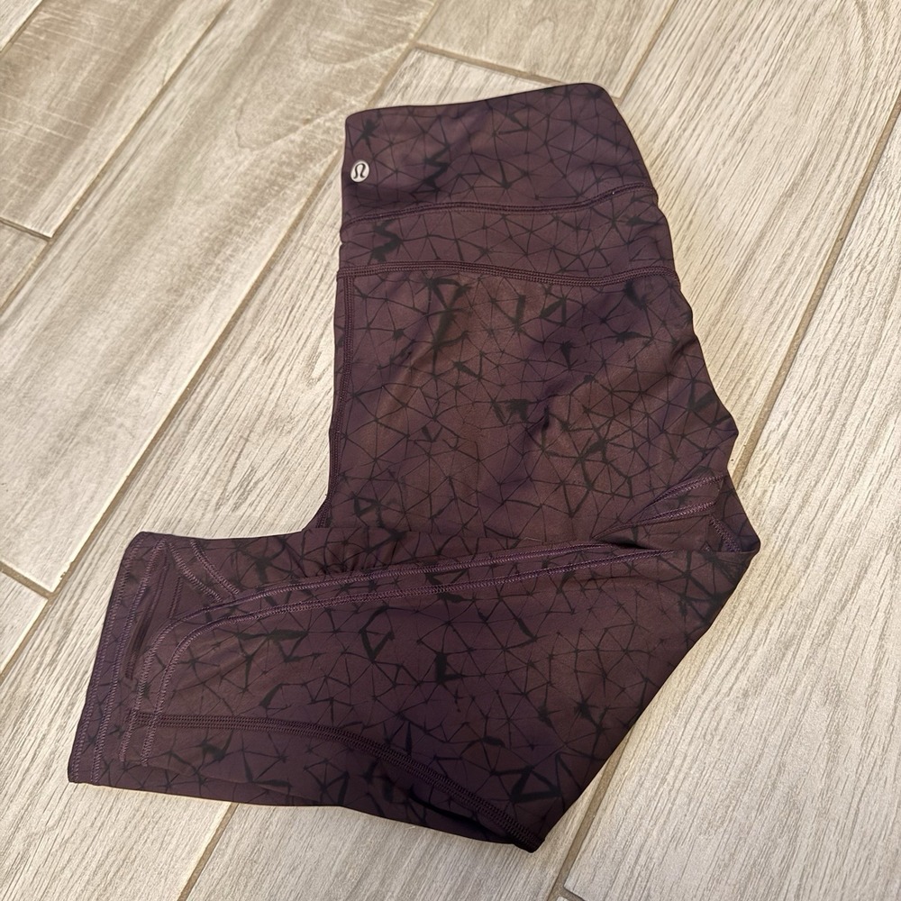 Lululemon Inspire Tight II Mesh Full On Luxtreme Star Crushed Black Cherry Sz 4